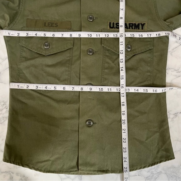 Vintage Repurposed Urban Renewal Military Surplus Jacket Ditsy Floral Trim Small - Picture 8 of 11